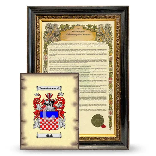 Mirth Framed History and Coat of Arms Print - Heirloom