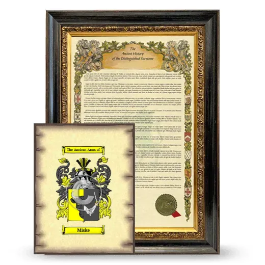 Miske Framed History and Coat of Arms Print - Heirloom