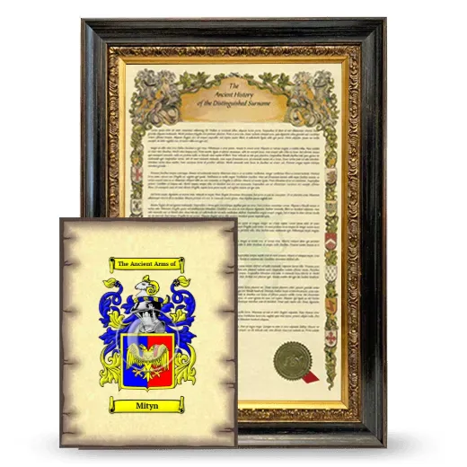 Mityn Framed History and Coat of Arms Print - Heirloom