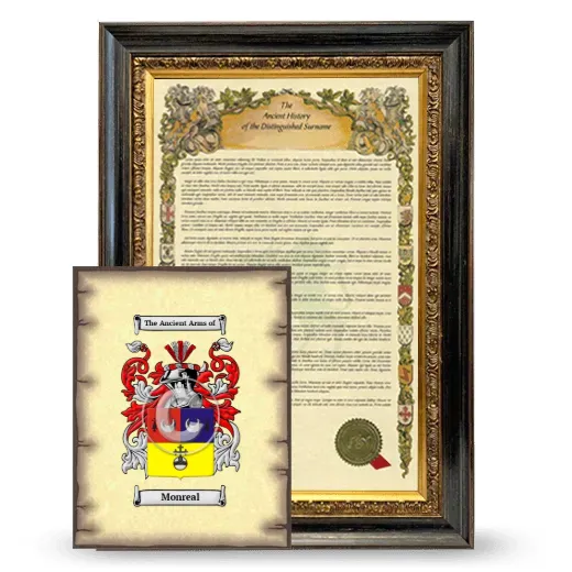 Monreal Framed History and Coat of Arms Print - Heirloom