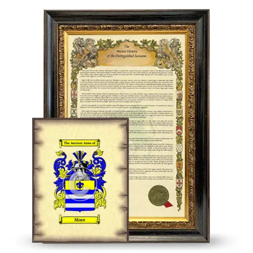 Moro Framed History and Coat of Arms Print - Heirloom