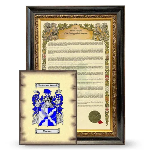 Morvan Framed History and Coat of Arms Print - Heirloom