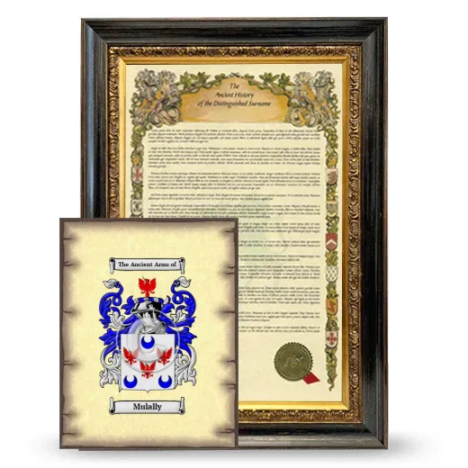 Mulally Framed History and Coat of Arms Print - Heirloom