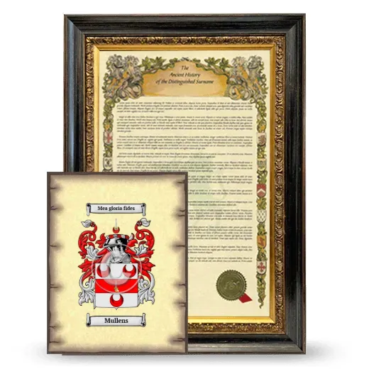 Mullens Framed History and Coat of Arms Print - Heirloom