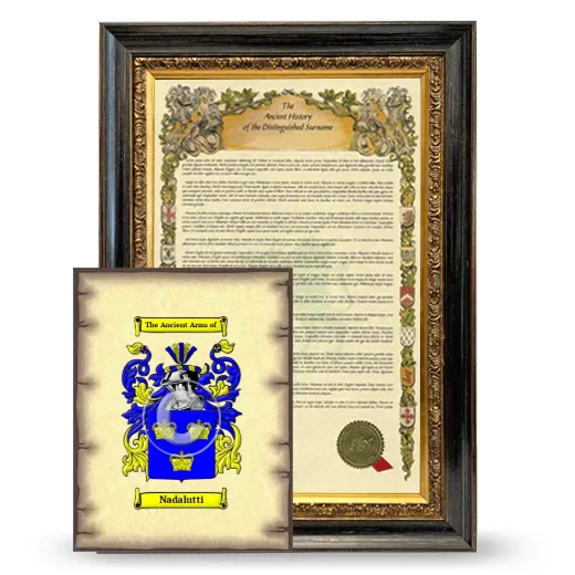 Nadalutti Framed History and Coat of Arms Print - Heirloom