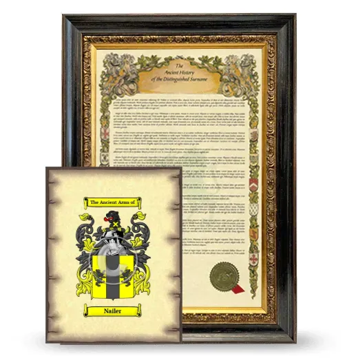 Nailer Framed History and Coat of Arms Print - Heirloom