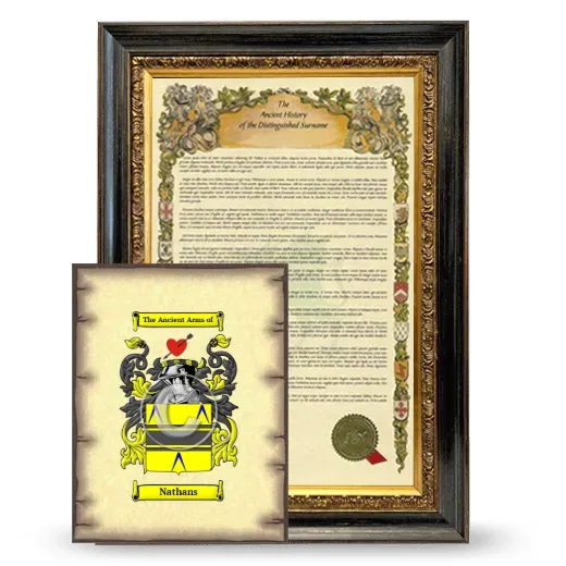 Nathans Framed History and Coat of Arms Print - Heirloom