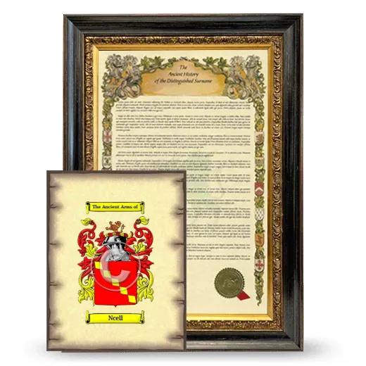 Ncell Framed History and Coat of Arms Print - Heirloom