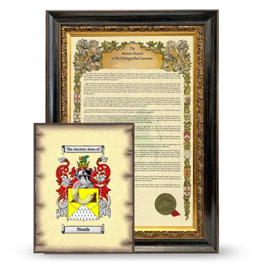 Neads Framed History and Coat of Arms Print - Heirloom