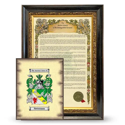 Netterman Framed History and Coat of Arms Print - Heirloom
