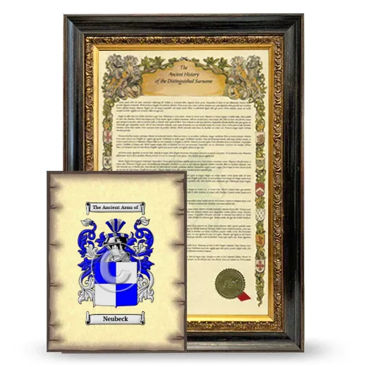Neubeck Framed History and Coat of Arms Print - Heirloom