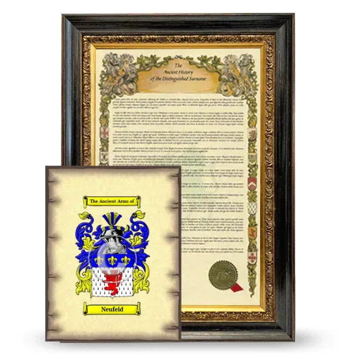 Neufeld Framed History and Coat of Arms Print - Heirloom