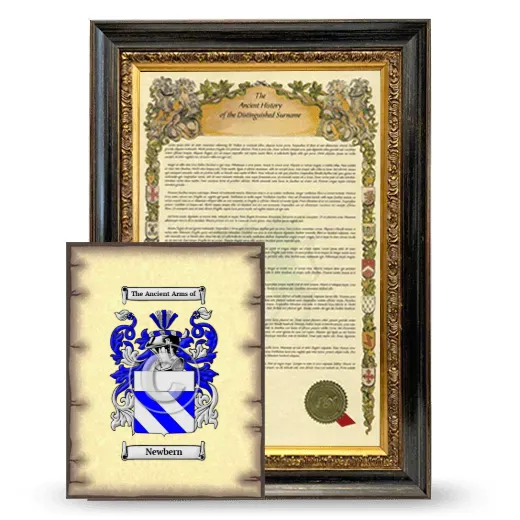 Newbern Framed History and Coat of Arms Print - Heirloom