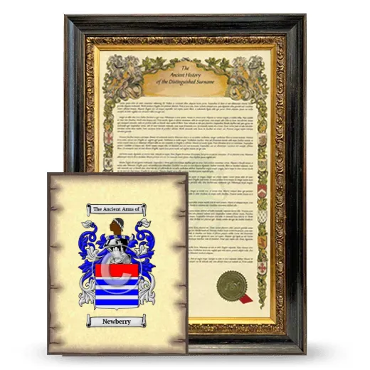 Newberry Framed History and Coat of Arms Print - Heirloom