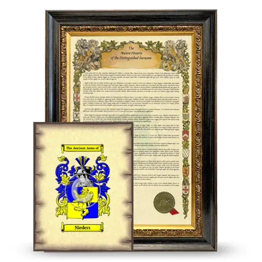 Nieders Framed History and Coat of Arms Print - Heirloom