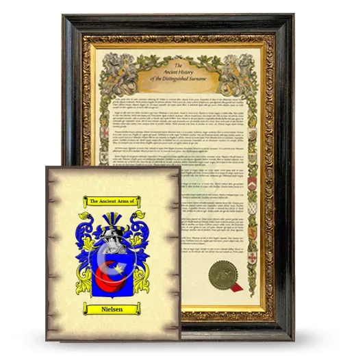 Nielsen Framed History and Coat of Arms Print - Heirloom
