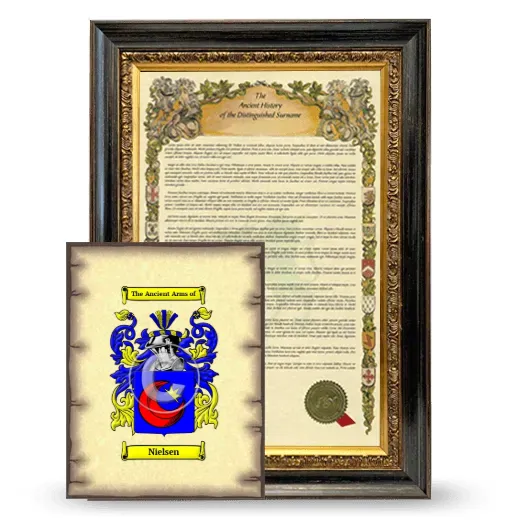 Nielsen Framed History and Coat of Arms Print - Heirloom