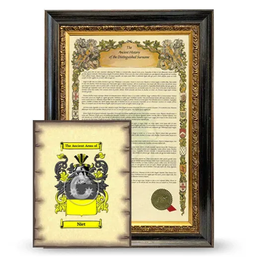 Niet Framed History and Coat of Arms Print - Heirloom