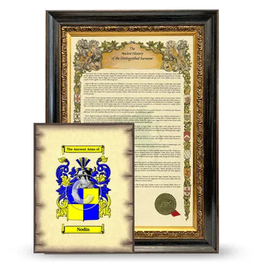 Nodin Framed History and Coat of Arms Print - Heirloom