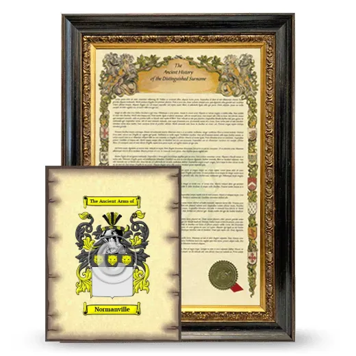 Normanville Framed History and Coat of Arms Print - Heirloom