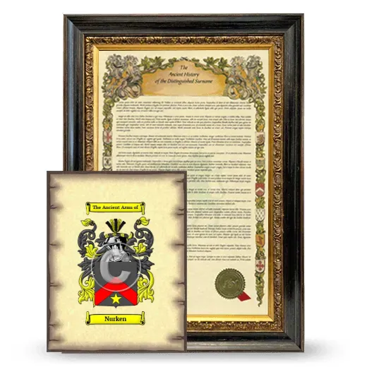 Nurken Framed History and Coat of Arms Print - Heirloom