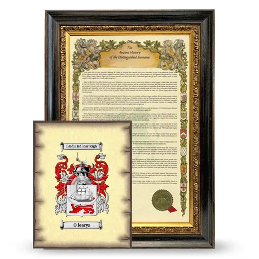 O learys Framed History and Coat of Arms Print - Heirloom
