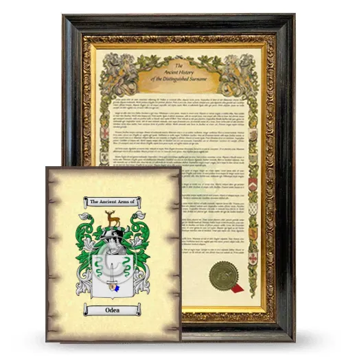 Odea Framed History and Coat of Arms Print - Heirloom