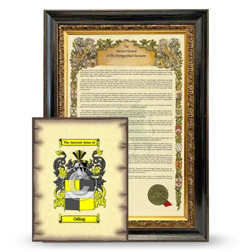Oding Framed History and Coat of Arms Print - Heirloom