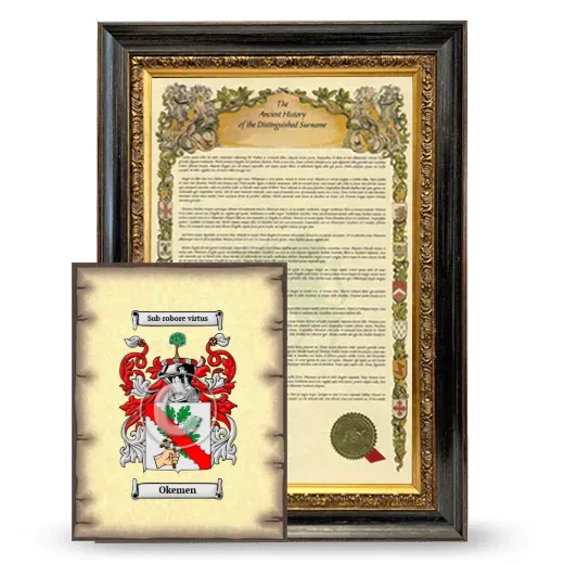 Okemen Framed History and Coat of Arms Print - Heirloom