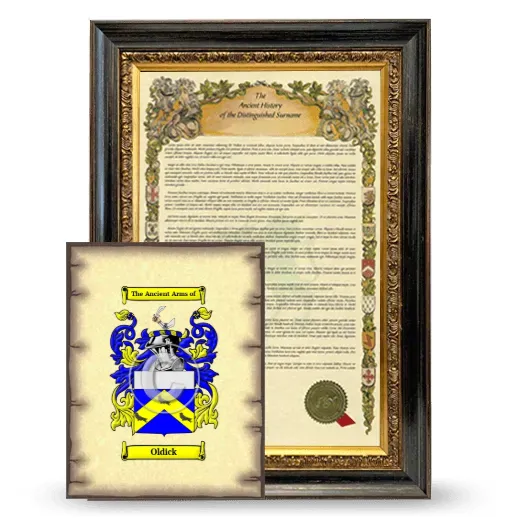 Oldick Framed History and Coat of Arms Print - Heirloom