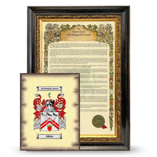 Olivie Framed History and Coat of Arms Print - Heirloom
