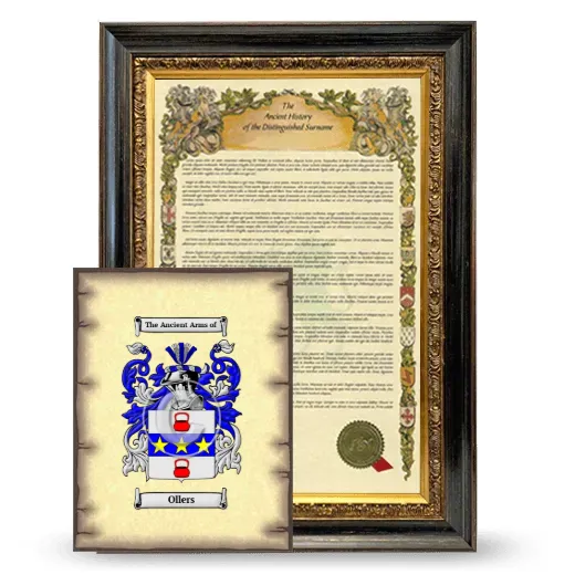 Ollers Framed History and Coat of Arms Print - Heirloom