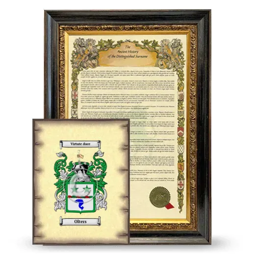 Olters Framed History and Coat of Arms Print - Heirloom
