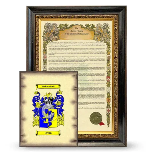 Orbin Framed History and Coat of Arms Print - Heirloom