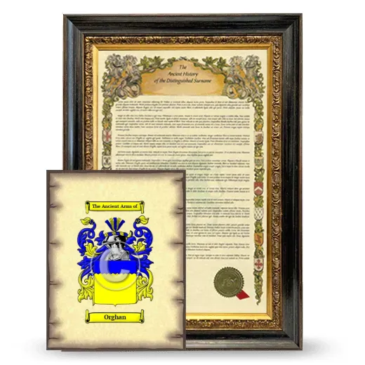 Orghan Framed History and Coat of Arms Print - Heirloom