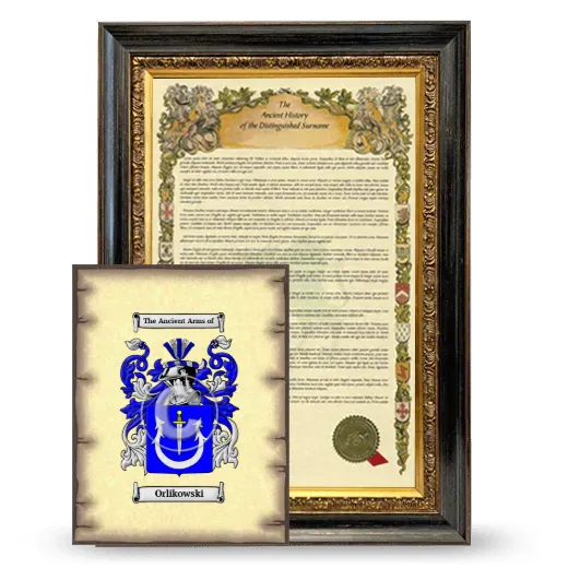 Orlikowski Framed History and Coat of Arms Print - Heirloom