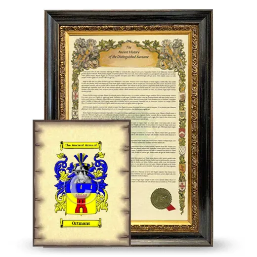 Ortmans Framed History and Coat of Arms Print - Heirloom