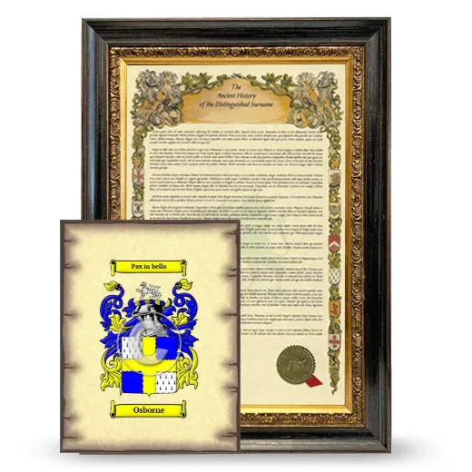 Osborne Framed History and Coat of Arms Print - Heirloom