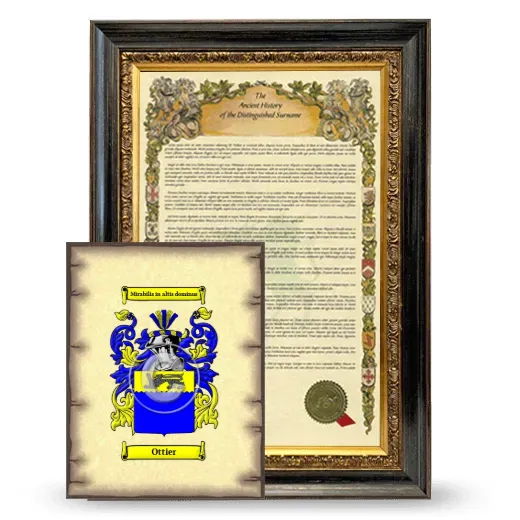 Ottier Framed History and Coat of Arms Print - Heirloom
