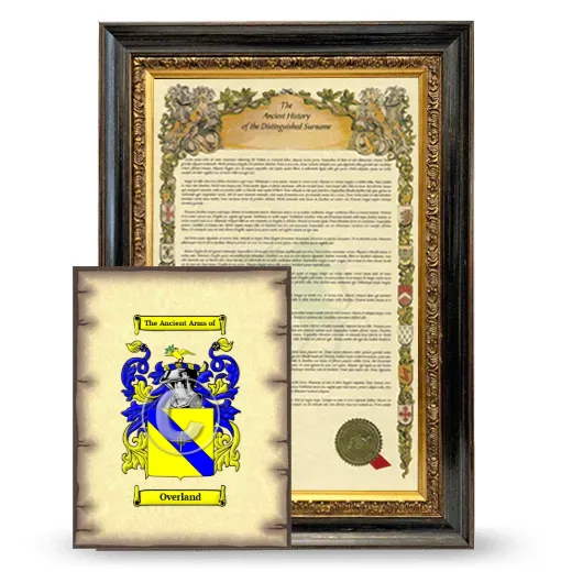Overland Framed History and Coat of Arms Print - Heirloom