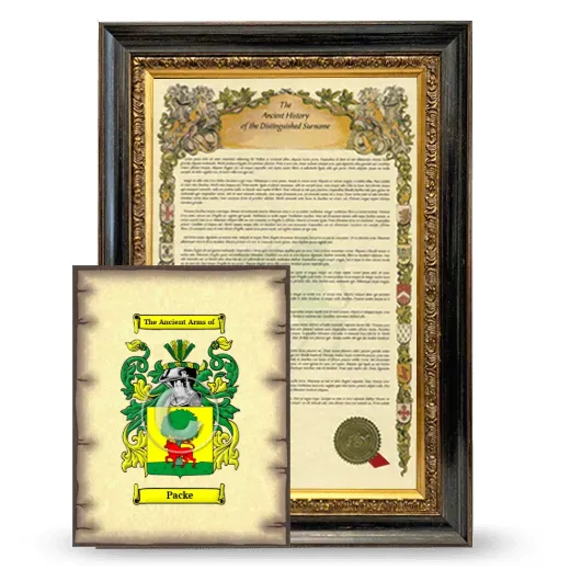 Packe Framed History and Coat of Arms Print - Heirloom