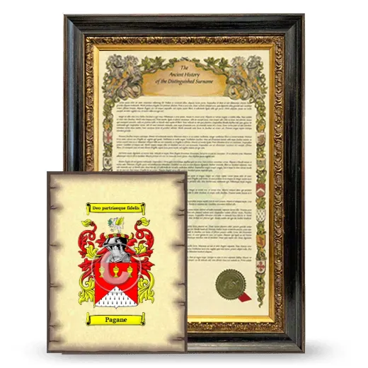 Pagane Framed History and Coat of Arms Print - Heirloom