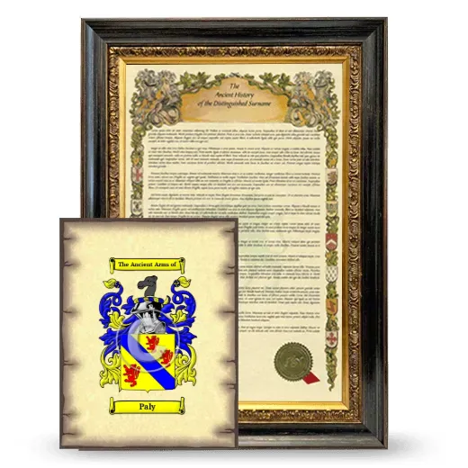 Paly Framed History and Coat of Arms Print - Heirloom