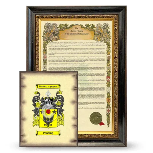 Panding Framed History and Coat of Arms Print - Heirloom