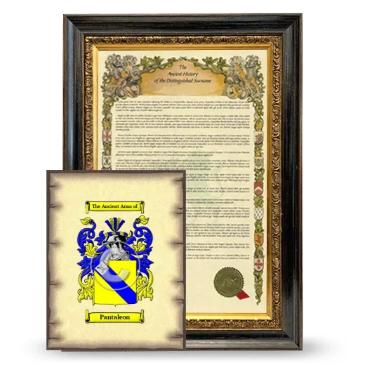 Pantaleon Framed History and Coat of Arms Print - Heirloom