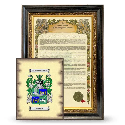 Pascale Framed History and Coat of Arms Print - Heirloom