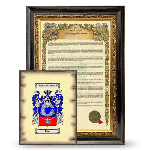 Pavi Framed History and Coat of Arms Print - Heirloom