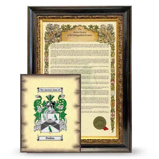 Peebes Framed History and Coat of Arms Print - Heirloom