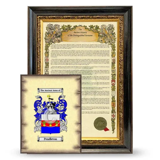 Pendleton Framed History and Coat of Arms Print - Heirloom