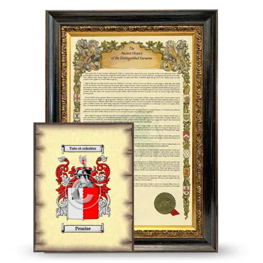 Penrise Framed History and Coat of Arms Print - Heirloom
